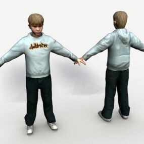 Teenager Rigged 3d Modell