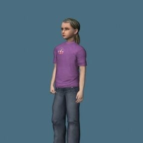 Teenage Girl Standing 3d model