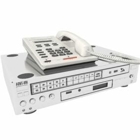 Telephone And Dvd Player 3d model