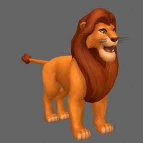 Aslan Kral Simba Karakteri 3d modeli