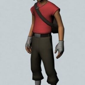 3D model postavy The Scout – Team Fortress