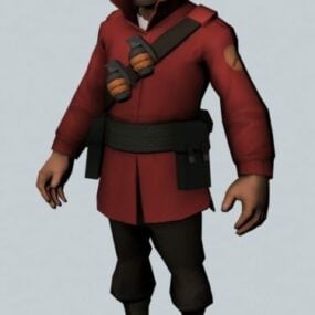 3D модель Солдата - персонажа Team Fortress