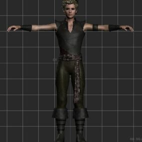 Thin Male Rigged 3d model