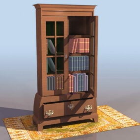 托马斯·齐彭代尔风格书柜3d模型