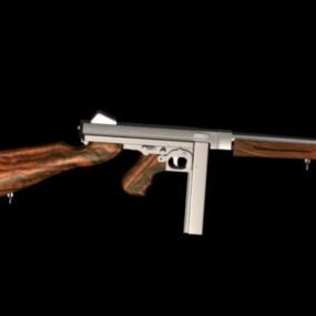 Model 3D pistoletu maszynowego Thompson