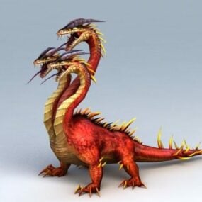 Dragon à trois têtes modèle 3D