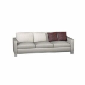 Three Upholstered Couch 3d model