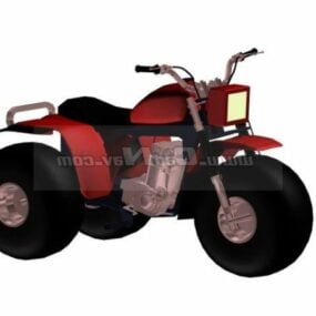 Model 3d Sepeda Motorcross Atv roda telu