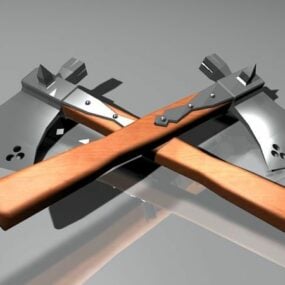 Viking Axe Sword Weapon 3d-modell