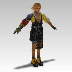 Final Fantasy'de Tidus 3d modeli