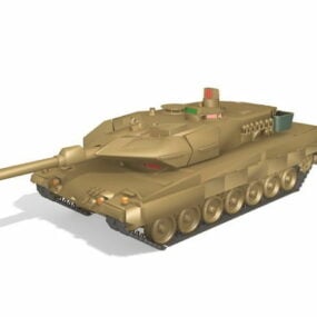 Modello 3d dell'arma del carro armato Tiger I della Germania