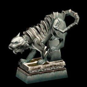 Tigerstatue-Skulptur 3D-Modell