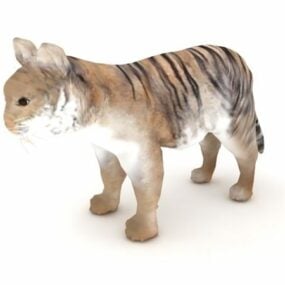 Modello 3d animale del cucciolo di tigre