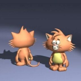 شخصیت تینا گربه مدل سه بعدی