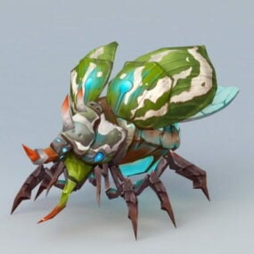 泰坦甲虫怪物 Rigged 3D模型