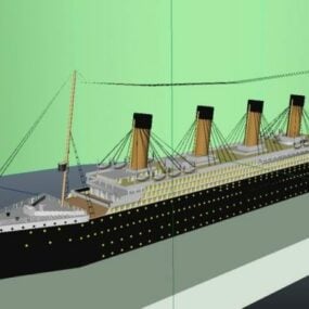 Transatlántico de pasajeros Titanic modelo 3d