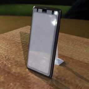 Modelo 3D do telefone móvel com tela de toque