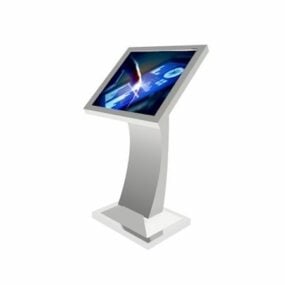 3D model kiosku s dotykovou obrazovkou monitoru
