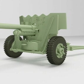 Towed Anti-tank Gun 3d model