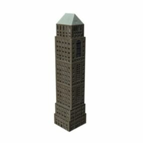 3д модель здания башни военной базы