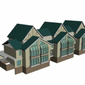 联排别墅建筑3d模型