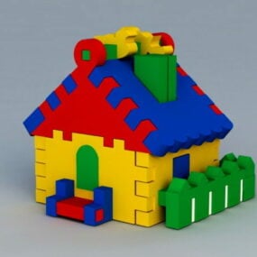 Modello 3d della casa dei giocattoli