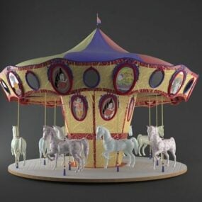 Toy Carousel Horses 3d model