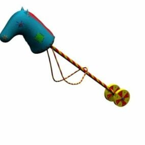 3д модель игрушечной лошадки-палки