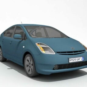 Model 3D hybrydowego samochodu elektrycznego Toyota Prius