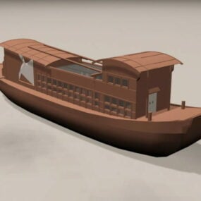 Traditionelles chinesisches Boot 3D-Modell