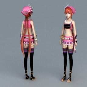 Traditional Chinese Girl Anime 3d model