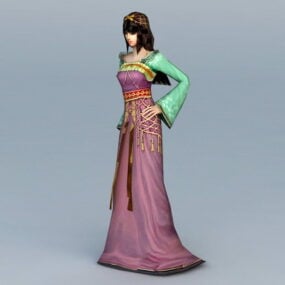 Tradycyjny chiński model księżniczki 3D