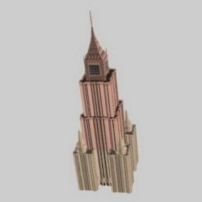 מודל תלת מימד של אדריכלות רוסית מסורתית