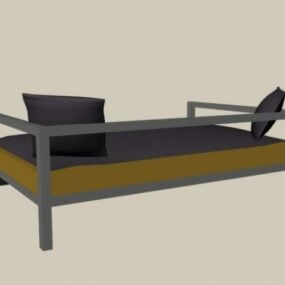 पारंपरिक काउच बिस्तर 3डी मॉडल