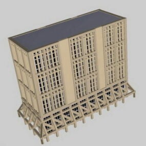 مدل سه بعدی ساختمان اداری سنتی