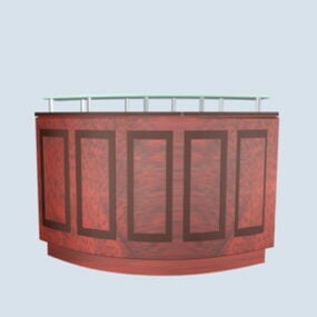 Traditional Reception Counter 3d model