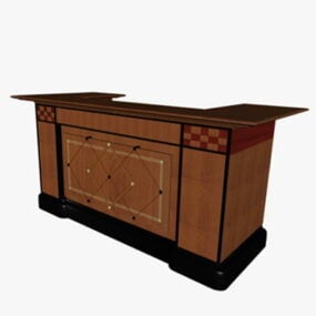 Traditional Reception Desk 3d model