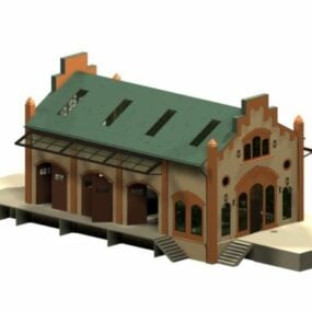 3D-модель традиційних торгових будівель