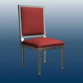Geleneksel Döşemeli Yemek Sandalyesi 3d modeli