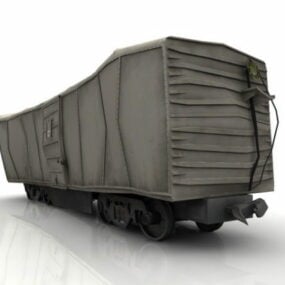 Train Boxcar Wreck 3d-model