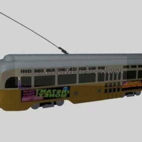 نموذج قطار الترام ترام ثلاثي الأبعاد