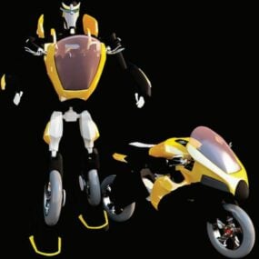 Modello 3d del giocattolo robot dei trasformatori
