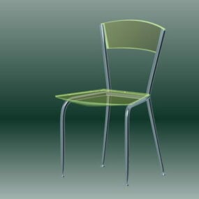 Прозорий пластиковий стілець 3d модель