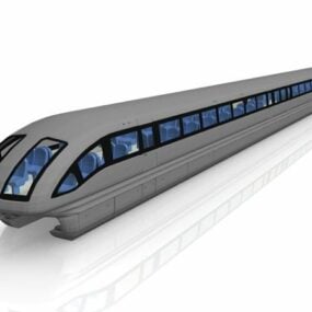 3д модель трансрапидного поезда на магнитной подвеске