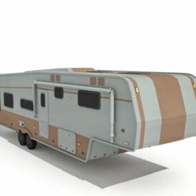 Travel Camper Trailer 3d-malli