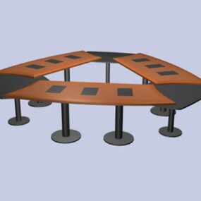 三角形会议桌3d模型