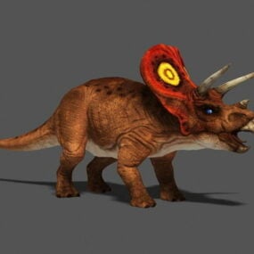 3д модель установки динозавра трицератопса