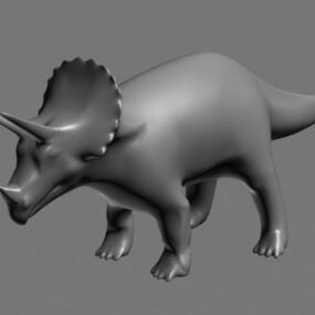 Statue de dinosaure tricératops modèle 3D
