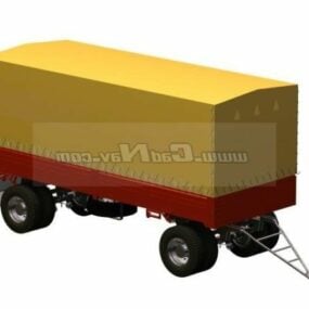 Truck Trailer Box 3d model