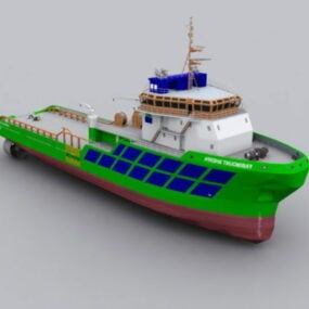 דגם תלת מימד של סירת גרר